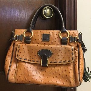 D & B  Florentine Ostrich Leather satchel